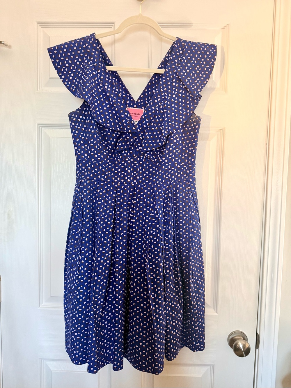kate spade Blue and White Polka Print Dress